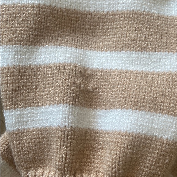 Flawed- Free - Philosophy Soft Beige and White Striped Crewneck Sweater - Picture 3 of 11